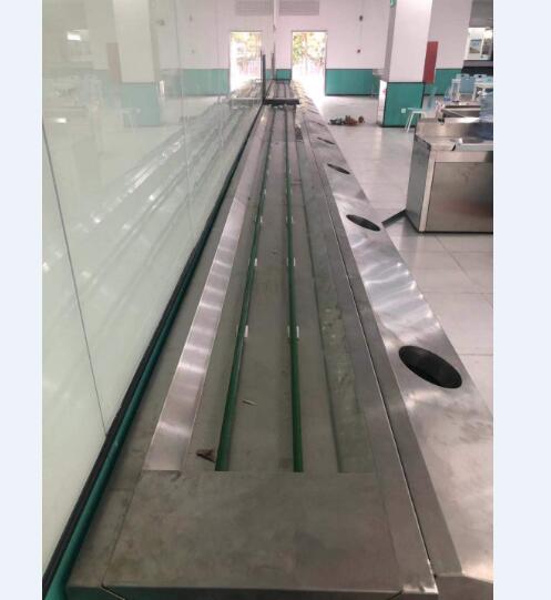 惠州TCL罗格朗饭堂餐盘清洗回收输送线