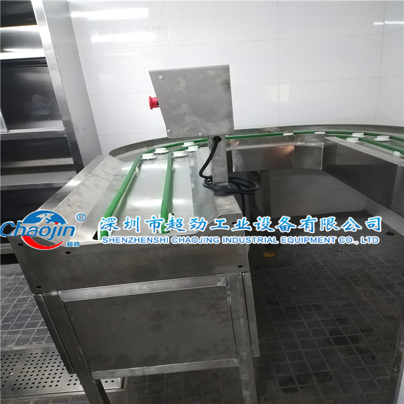 佛山家具厂员工饭堂U型环型餐具回收线
