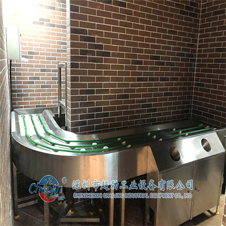 广圆带式餐盘回收线3