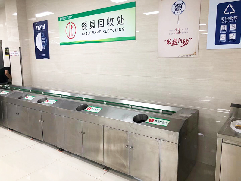 圆带式餐盘回收线